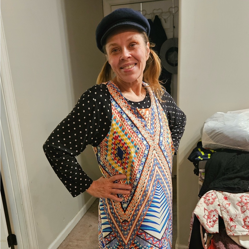 Colorful Geometric Pattern Dress - Picture 4 of 4